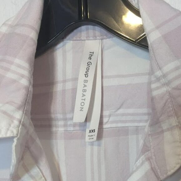 Aritzia the Group Babaton | Long Sleeve Utility Shirt in White/Clover Plaid - Picture 4 of 7